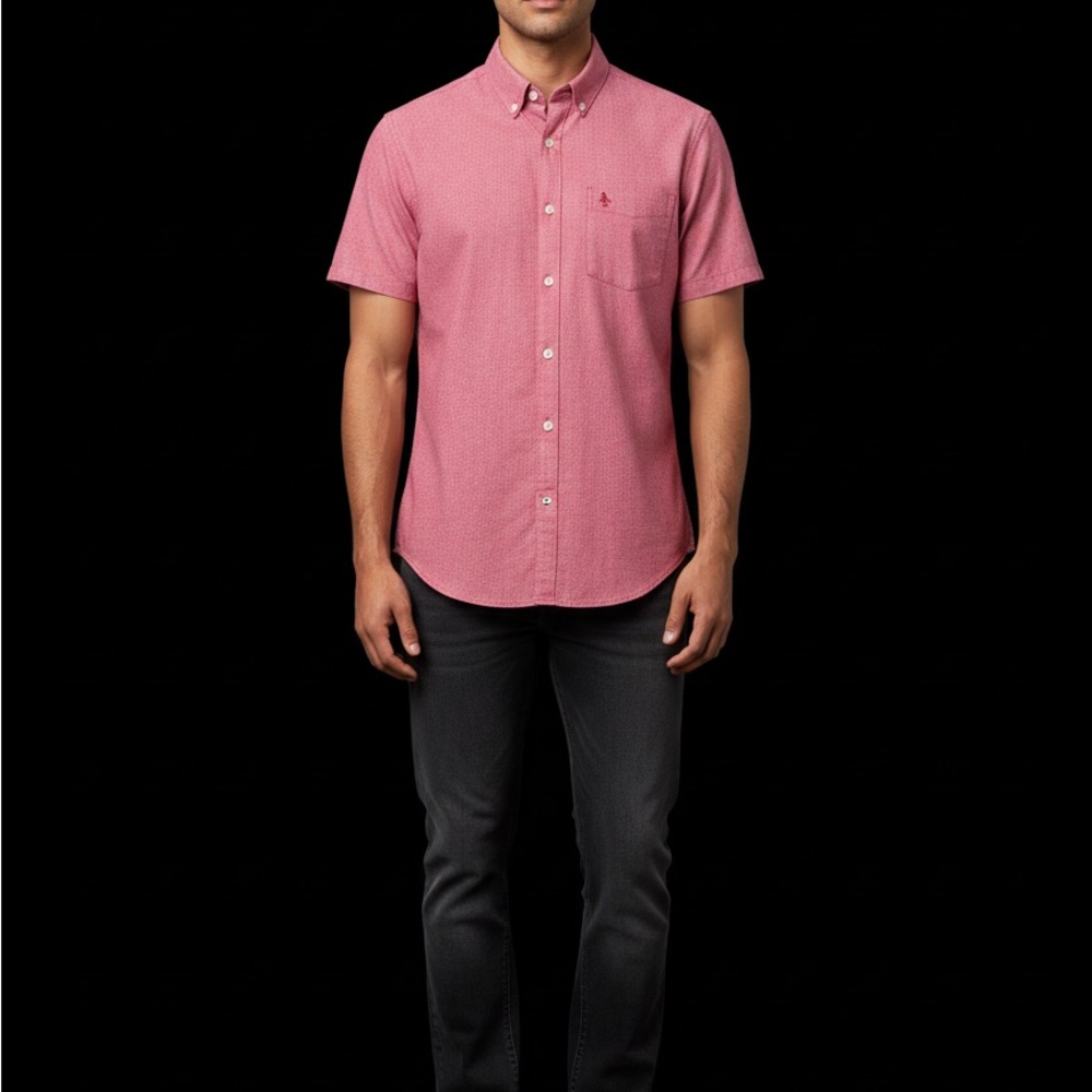 Original Penguin Men's Pink Button Down Shirt